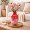 Vase | Ruby Luster with White Splutter Glass Vase | 7x12" | Luxurious Decorative Accent for Home, Office & Modern Interiors